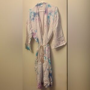 Multicolor Tie-Dye Kimono